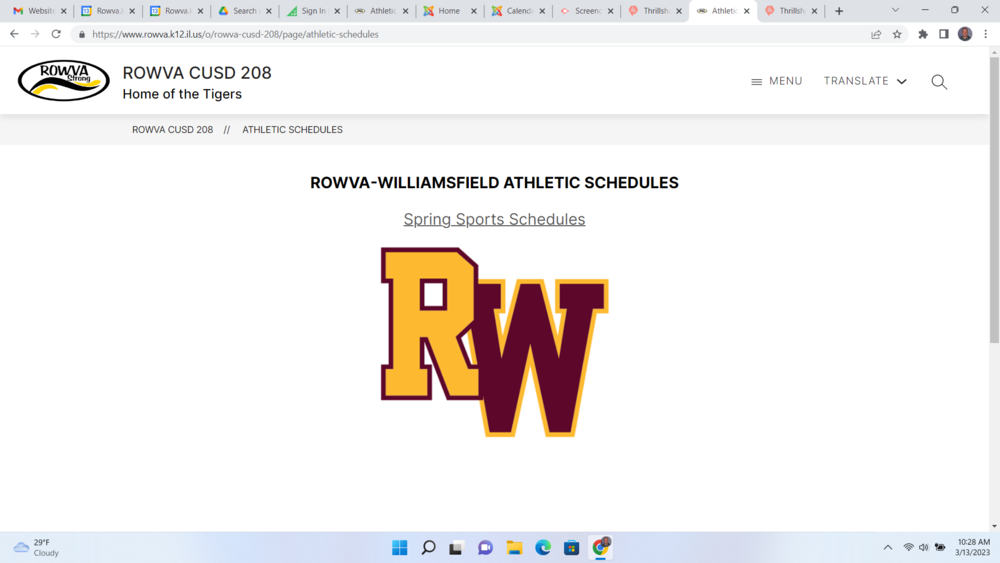 How to access Master RW Sports Schedule
