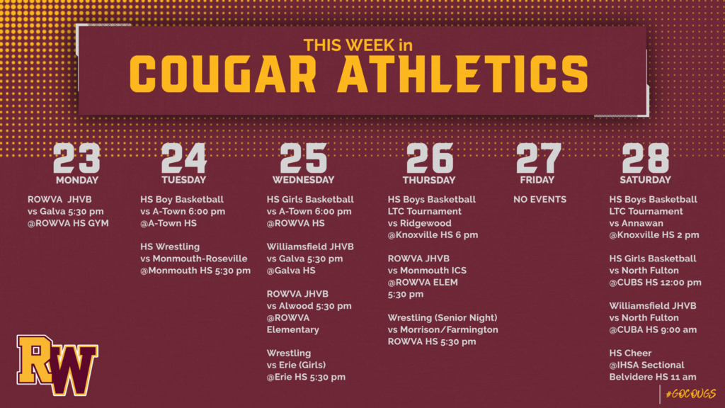 This Week in Cougar Athletics 1/23 - 1/28